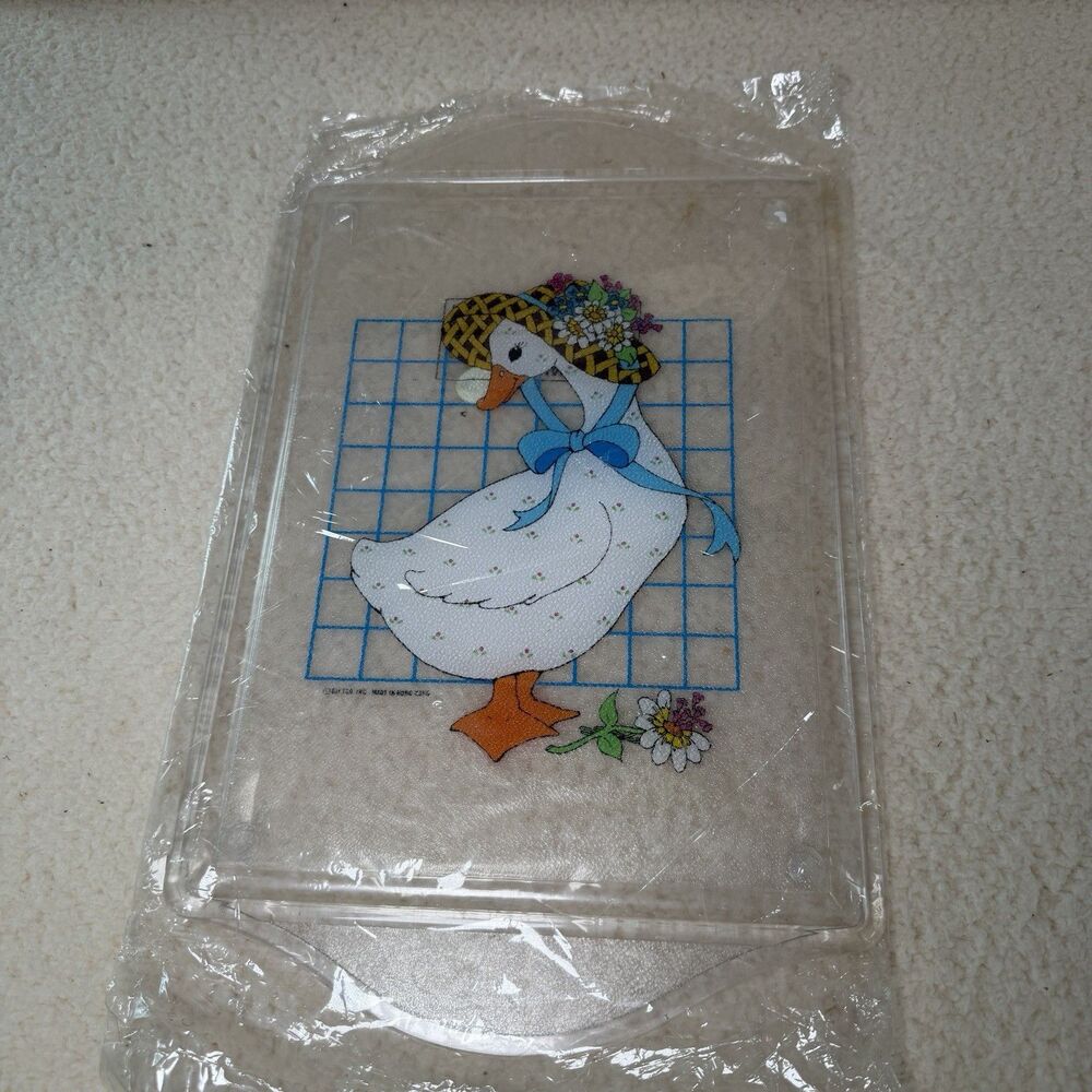 Vintage Country Goose Cutting Board Plastic Kitchen Decor CottageCore